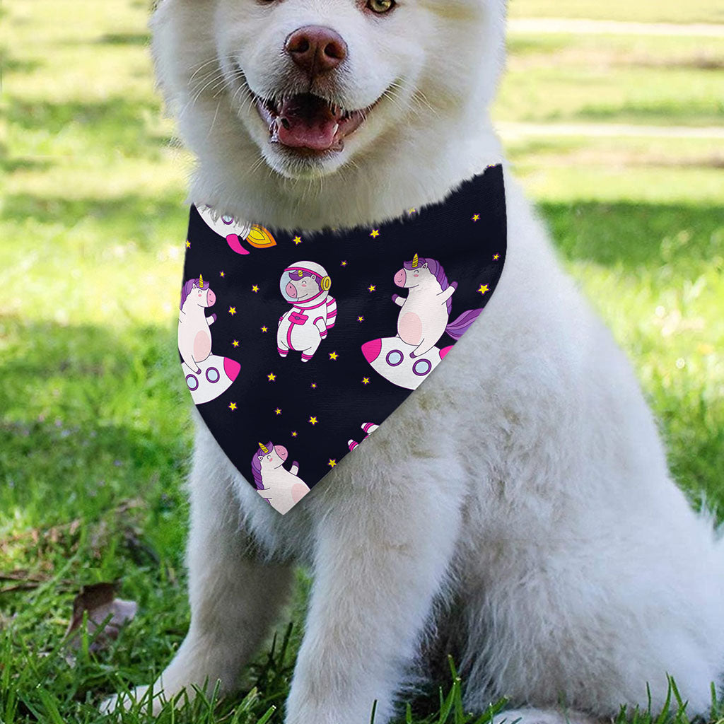 Space Astronaut Unicorn Pattern Print Over The Collar Dog Bandana