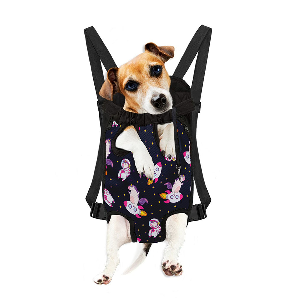 Space Astronaut Unicorn Pattern Print Pet Carrier Backpack