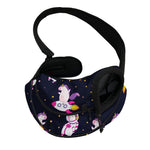 Space Astronaut Unicorn Pattern Print Pet Sling Carrier