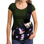Space Astronaut Unicorn Pattern Print Pet Sling Carrier