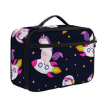 Space Astronaut Unicorn Pattern Print Portable Lunch Bag