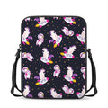 Space Astronaut Unicorn Pattern Print Rectangular Crossbody Bag