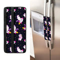 Space Astronaut Unicorn Pattern Print Refrigerator Handle Covers