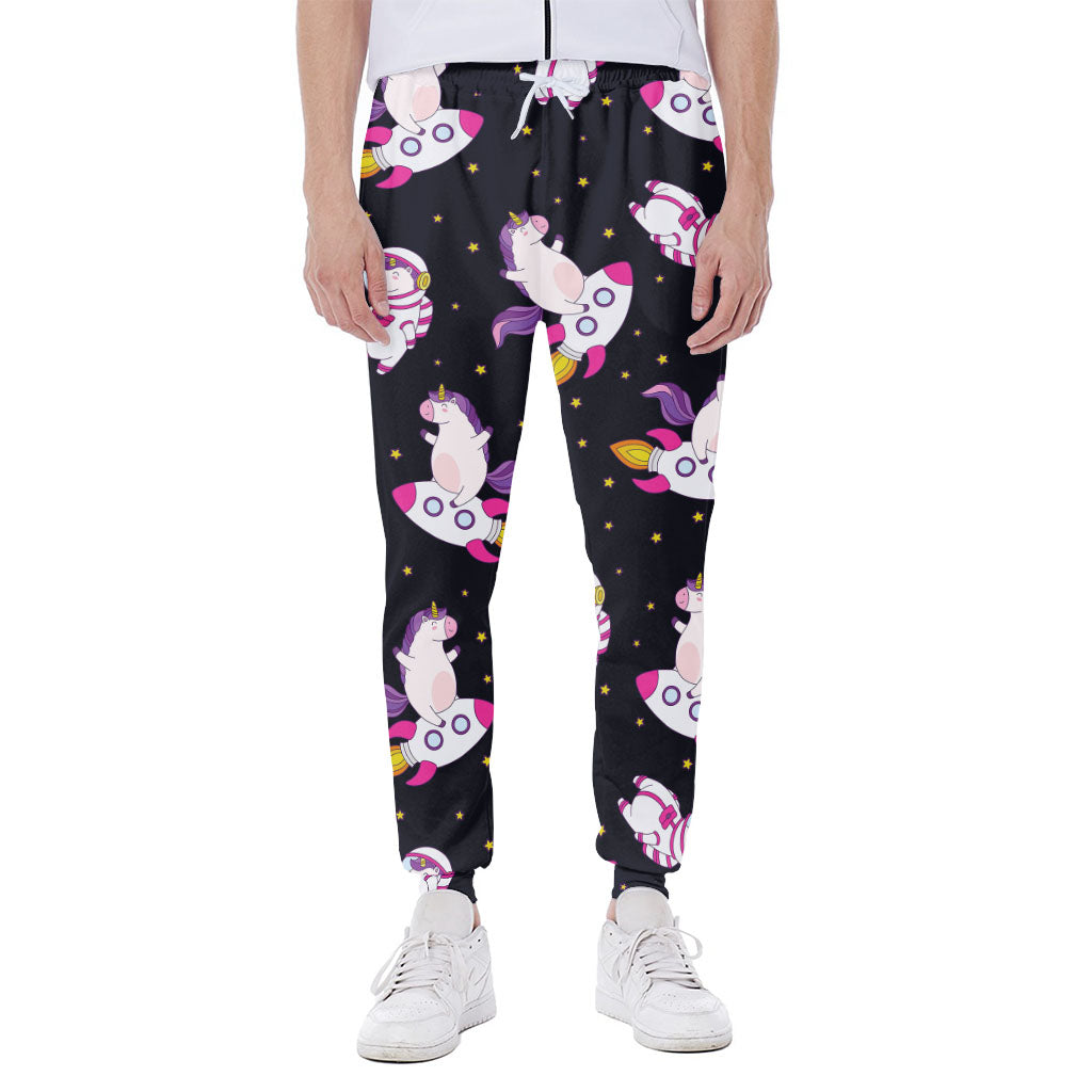 Space Astronaut Unicorn Pattern Print Scuba Joggers