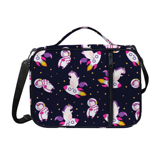 Space Astronaut Unicorn Pattern Print Shoulder Strap Bible Bag