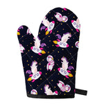 Space Astronaut Unicorn Pattern Print Single Oven Mitt