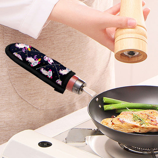 Space Astronaut Unicorn Pattern Print Skillet Handle Cover