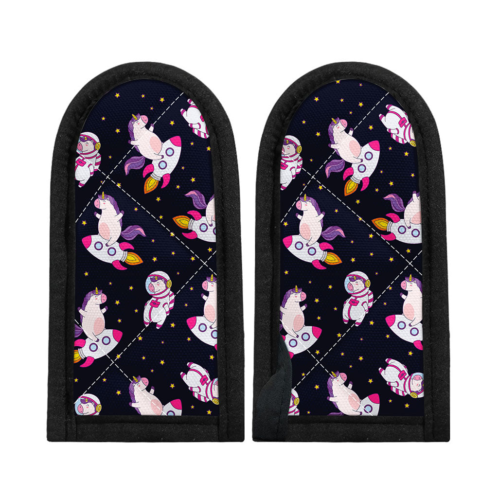 Space Astronaut Unicorn Pattern Print Skillet Handle Cover