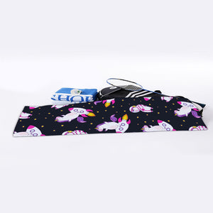 Space Astronaut Unicorn Pattern Print Sports Towel