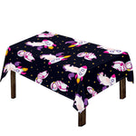 Space Astronaut Unicorn Pattern Print Tablecloth