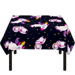 Space Astronaut Unicorn Pattern Print Tablecloth