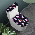Space Astronaut Unicorn Pattern Print Toilet Lid And Tank Cover Set