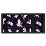 Space Astronaut Unicorn Pattern Print Trifold Wallet