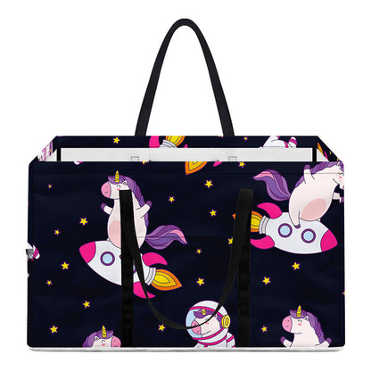 Space Astronaut Unicorn Pattern Print Utility Tote Bag