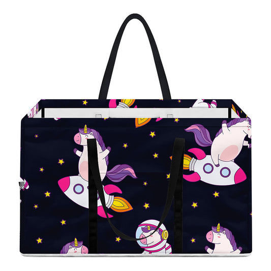 Space Astronaut Unicorn Pattern Print Utility Tote Bag