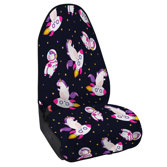 Space Astronaut Unicorn Pattern Print Waterproof Car Seat Cover