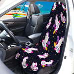 Space Astronaut Unicorn Pattern Print Waterproof Car Seat Cover