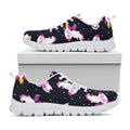 Space Astronaut Unicorn Pattern Print White Running Shoes