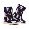 Space Astronaut Unicorn Pattern Print Winter Boots