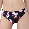 Space Astronaut Unicorn Pattern Print Women's Panties