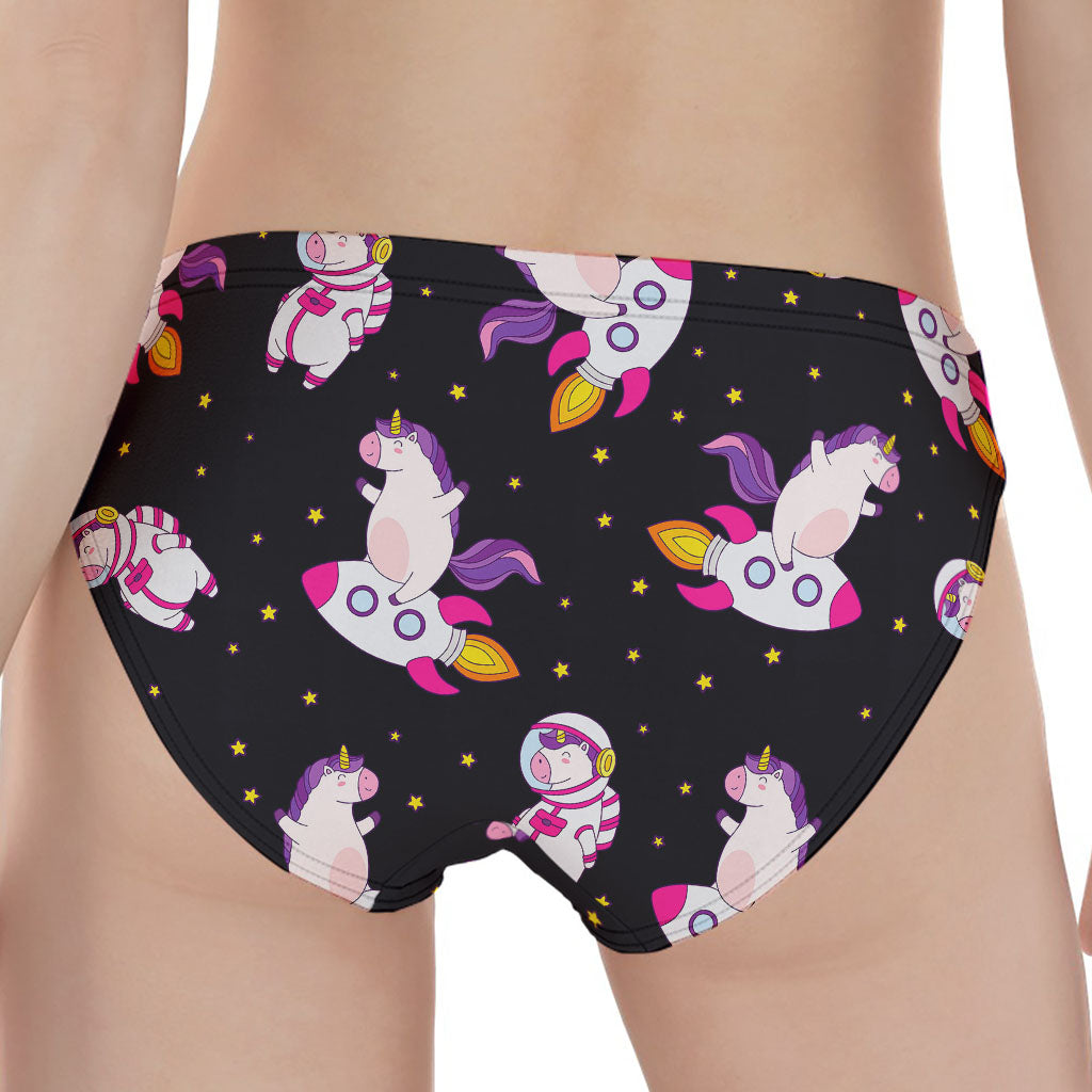 Space Astronaut Unicorn Pattern Print Women's Panties