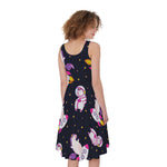 Space Astronaut Unicorn Pattern Print Women's Sleeveless Dress