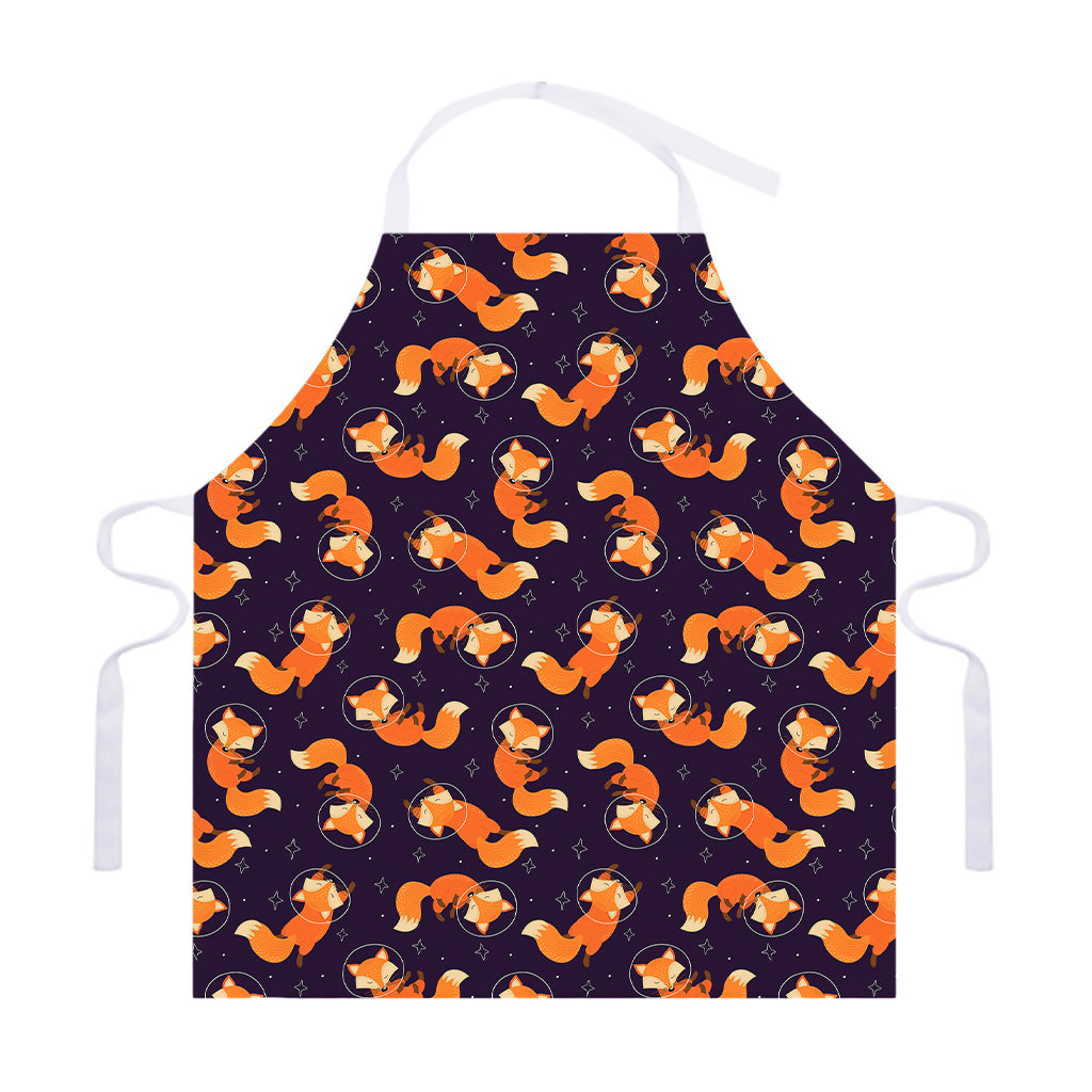 Space Fox Pattern Print Adjustable Apron
