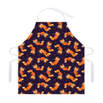 Space Fox Pattern Print Adjustable Apron
