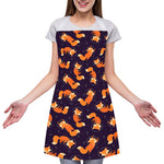 Space Fox Pattern Print Adjustable Apron