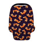 Space Fox Pattern Print Baby Seat Cover