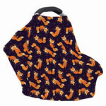 Space Fox Pattern Print Baby Seat Cover