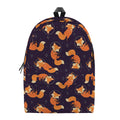 Space Fox Pattern Print School Backpack