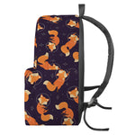 Space Fox Pattern Print Backpack