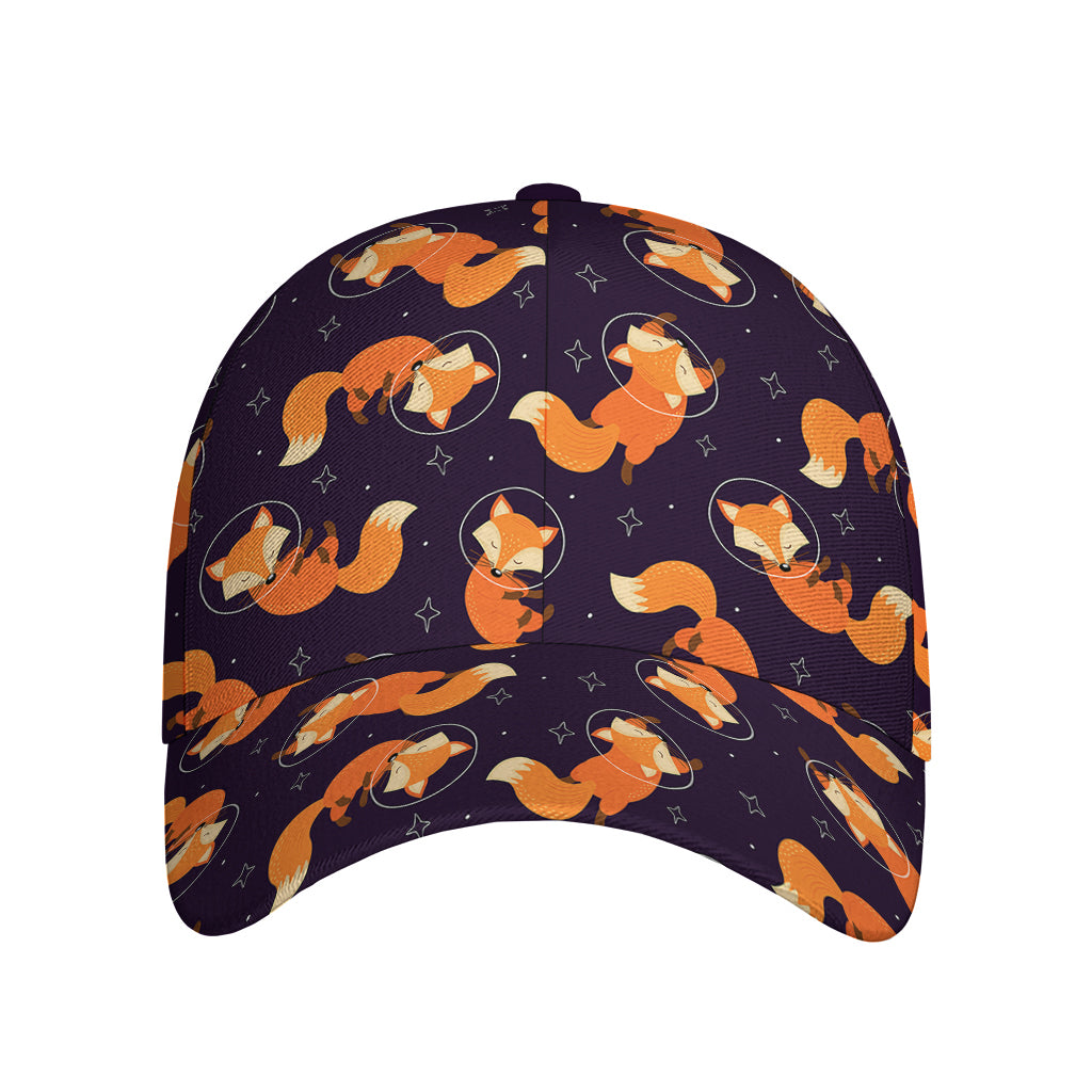 Space Fox Pattern Print Baseball Cap