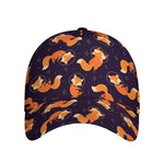 Space Fox Pattern Print Baseball Cap