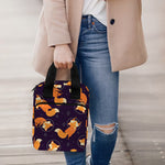 Space Fox Pattern Print Bible Tote Bag