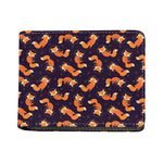 Space Fox Pattern Print Bifold Wallet