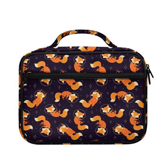 Space Fox Pattern Print Briefcase Bible Bag