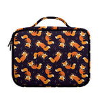 Space Fox Pattern Print Briefcase Bible Bag