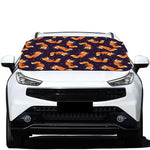 Space Fox Pattern Print Car Windshield Snow Cover