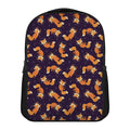 Space Fox Pattern Print Casual Backpack