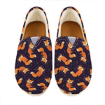 Space Fox Pattern Print Casual Shoes