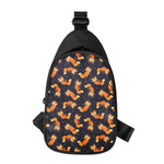 Space Fox Pattern Print Chest Bag