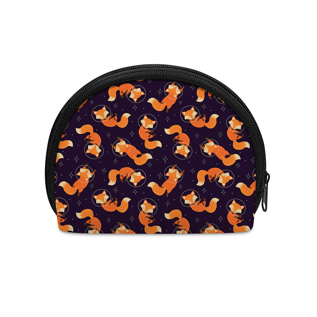 Space Fox Pattern Print Coin Purse