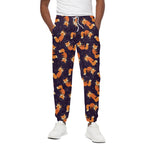 Space Fox Pattern Print Cotton Pants