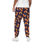 Space Fox Pattern Print Cotton Pants