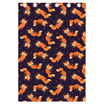 Space Fox Pattern Print Curtain