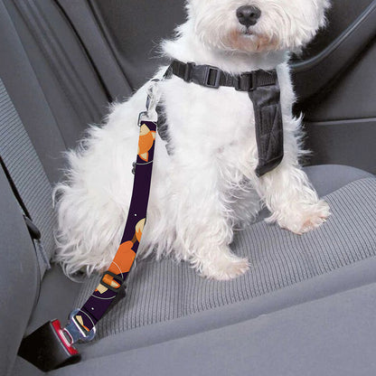 Space Fox Pattern Print Dog Seat Belt