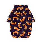Space Fox Pattern Print Dog Zip Up Hoodie