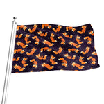 Space Fox Pattern Print Flag